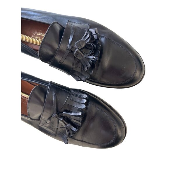 Salvatore Ferragamo Men\'s Size 10.5 Leather Tassel Loafers Super Prime Natural main image 9